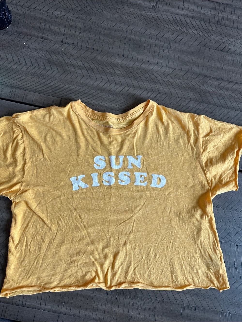 Original Retro Brand Yellow 'SUN KISSED' Graphic Tee